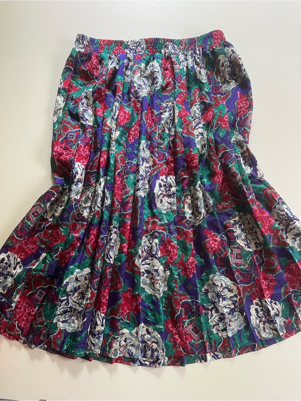 Vintage 80s Midi Skirt - Purple